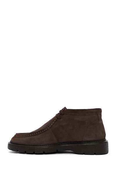 Derimod Men's Brown Lace-Up Suede Leather Casual Boots 24Wfd 630910