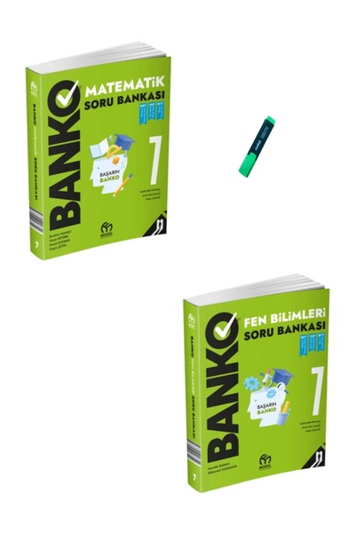 7. Sınıf Banko Serisi Matematik ve Fen Bilimleri Soru Bankası