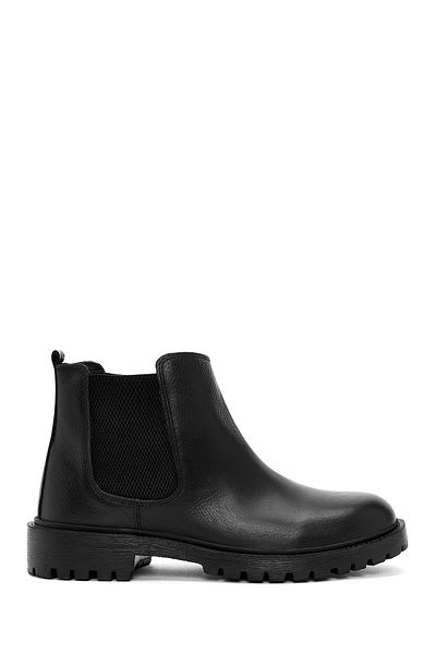 Derimod Black Leather Men's Chelsea Boots - Casual, 24WFD6816FT