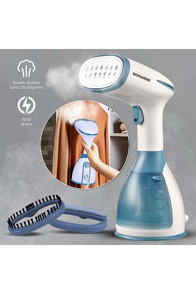sonashi Handheld Garment Steamer with 280ML Detachable Water Tank Capacity, Continuous Steam Rate of 25-30G/