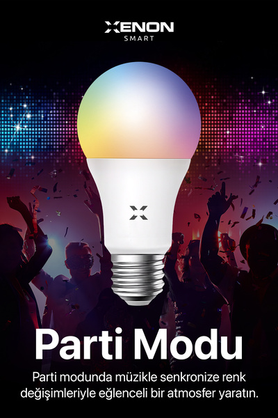 Xenon Smart Akıllı Rgb Led Ampul 9w Mobil App Kontrol Sesli Komut Wi-fi Zamanlayıcılı Aydınlatma X7021