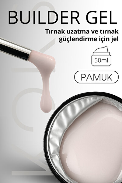 KOKS Builder Jel Gel Pamuk 50 Ml– Tüm Türlerde Tırnak Uzatma Için Uygun Çok A...