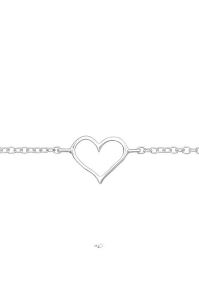 Sterling Silver Brățară inimă cu lanț argint 925