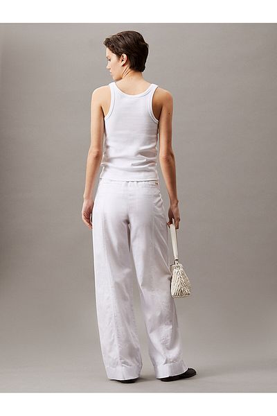 Calvin Klein PANTALONI DE LINĂ MULȚĂ