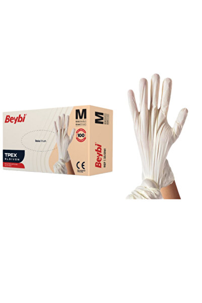 Beybi Tpex Multi-Purpose Gloves (100 Pcs) Size m Cream Color 5 Pack