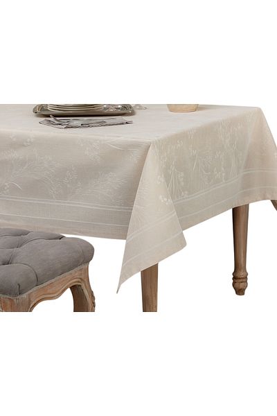 Madame Coco Lurie Table Cloth Beige 160 X 300 cm Polyester Rectangular