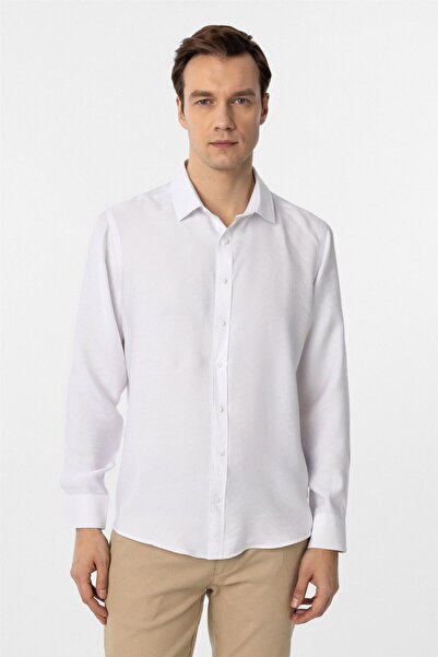 SÜVARİ Cămașă pentru bărbați Four Seasons, cu cravată respirabilă, care absoarbe transpirația, ușor de călcat, slim fit