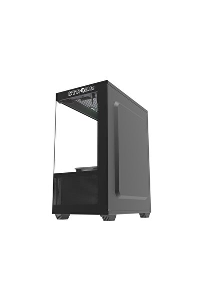 Strong Berry Siyah 3x 120mm ARGB Fanlı mATX Akvaryum Gaming Bilgisayar Kasası Powersız