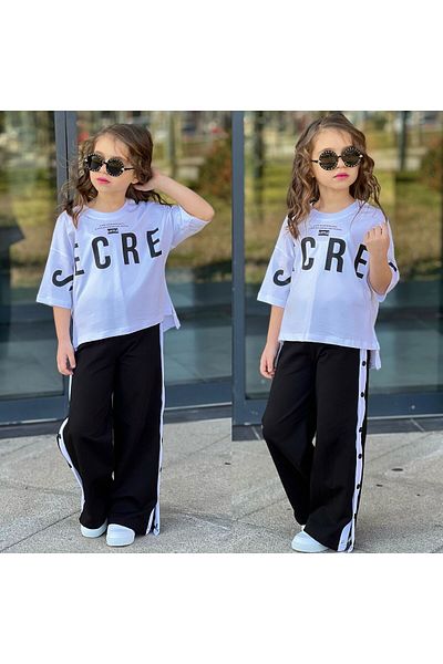 JOYBOY KİDS Girl's Suit Ecret Bottom Snap Fastener 2-Piece Waiter Size 5 Spanish Paca between 14 Years