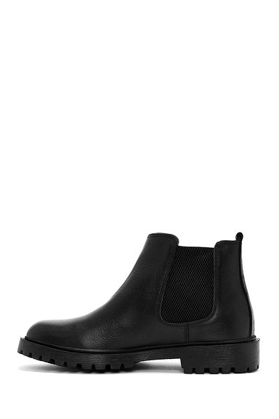 Derimod Black Leather Men's Chelsea Boots - Casual, 24WFD6816FT