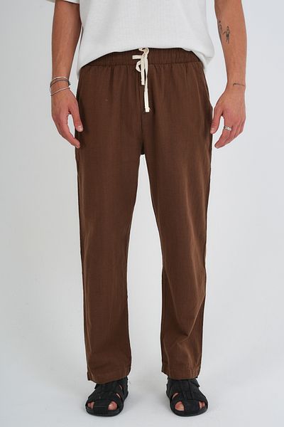 Redline Comforted Men's Linen Look Casual Pants Wide Leg New Season