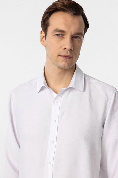 SÜVARİ Ανδρικό πουκάμισο Cavalry Slim Fit Easy Ironing που απομακρύνει τον ιδρώτα που αναπνέει Four Seasons