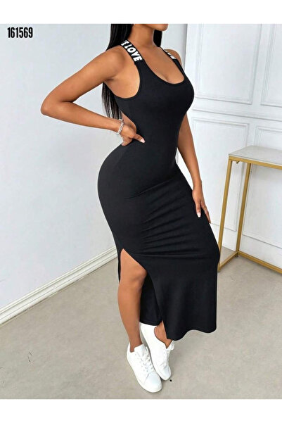 Modayakamoz Rochie de damă din viscoză, cu decolteu rotund, cu dungi încruciș...