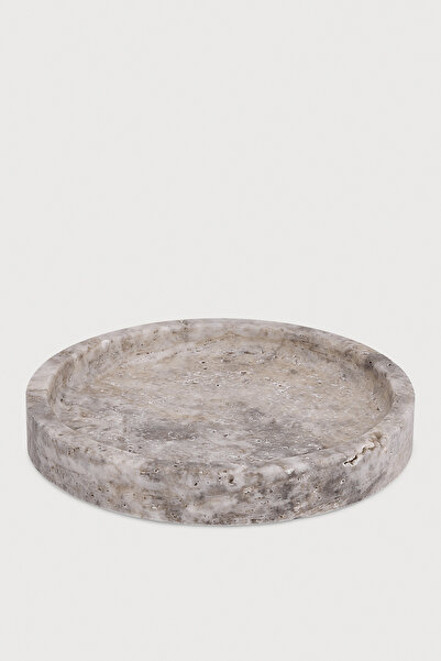 Enza Home Otilia Küçük Dekoratif Tabak ve Kase - Gri