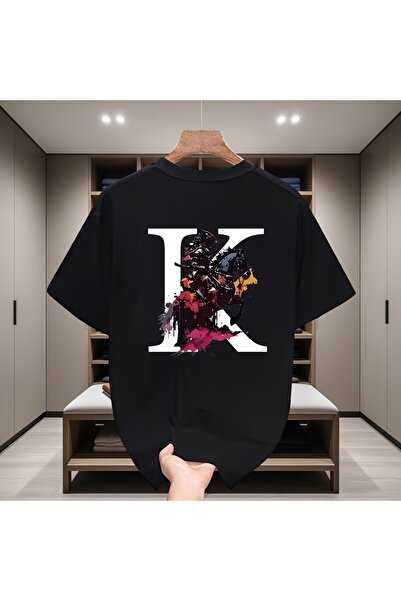 ship master Tricou alb pentru bărbați cu litera K cu imprimeu cu tematică cav...