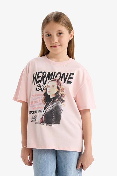 DeFacto Girls Harry Potter Oversize Wide Fit Crew Neck Short Sleeve T-Shirt E4412A825Sm