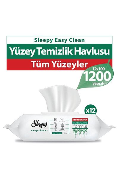 Sleepy Easy Clean Surface Cleaning Towel 12X100 (1200 Sheets)