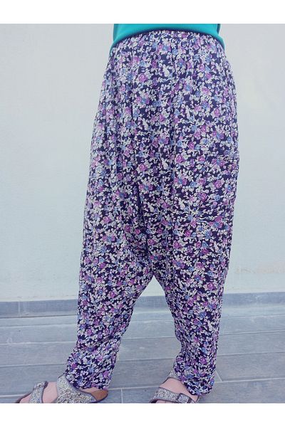 hoaryage Viscose Print Fabric Floral Print Baggy with Pockets 100% Cotton