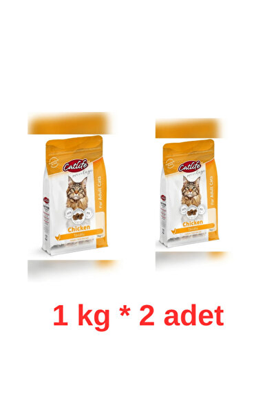 Catlife CATLİFE TAVUKLU YETİŞKİN KEDİ MAMASI 1 KG * 2 ADET