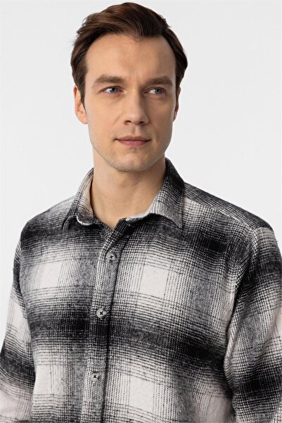 SÜVARİ Square Cuff Regular Checked Shirt