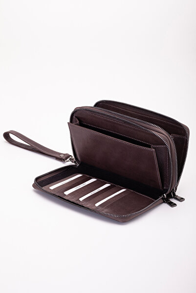 Niki Leather Morata Справжня шкіра Сіра сумка-портфель на блискавці