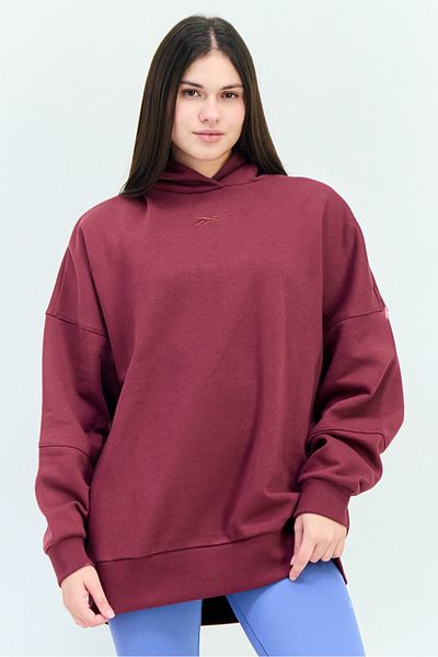 Reebok Women Sportswear Fit Long Sleeves Outdoor Hoodie, Maroon