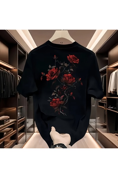 ship master Ανδρικό κοντομάνικο μπλουζάκι Rose με τύπωμα – Κομψό και άνετο κα...