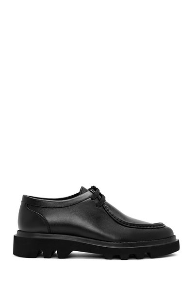 Derimod Black Leather Men's Casual Shoes - Lace-up, 24WFD 630318