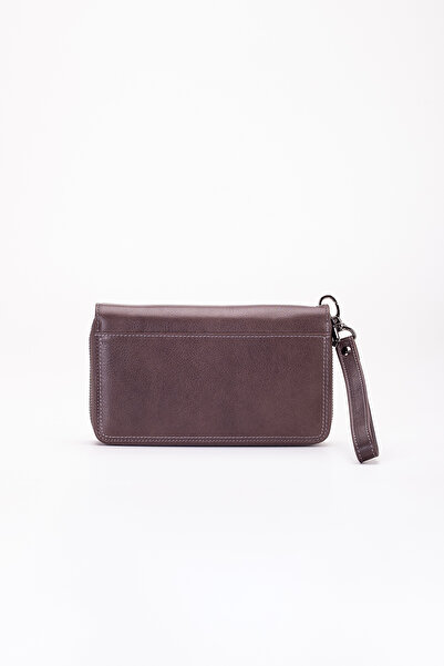 Niki Leather Morata Справжня шкіра Сіра сумка-портфель на блискавці