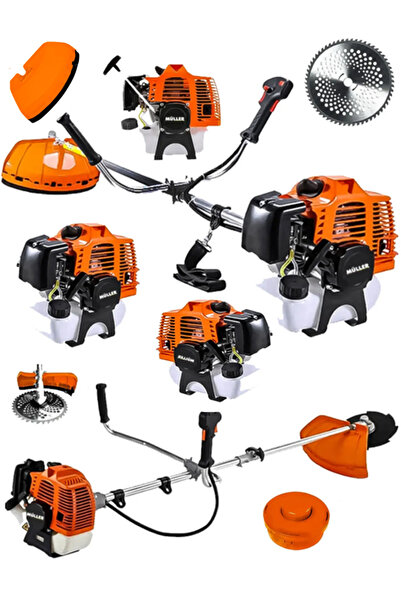 Müller Alman 14 Hp 4x4 Quadron Metal Şanzıman Yan Tipi Benzinli Motorlu Ot Çalı Çim Biçme