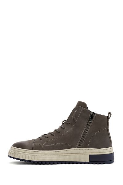 Derimod Men's Nubuck Leather Sports Boots - Zippered, Mink 24Wfd6929V3