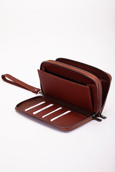Niki Leather Τσάντα χειρός Morata από γνήσιο δέρμα με φερμουάρ