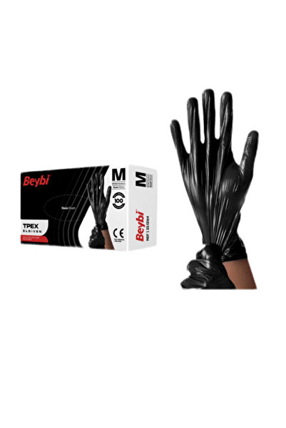 Beybi Tpex Multi-Purpose Gloves (100 Pcs) Size L Black Color 5 Pack