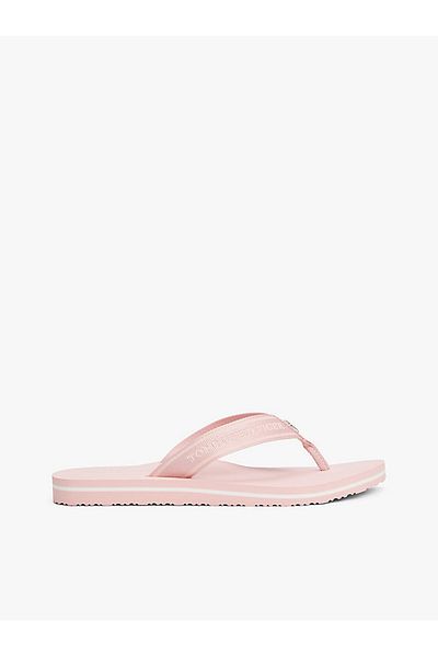 Tommy Hilfiger Women's Pink Web Strap Beach Sandals