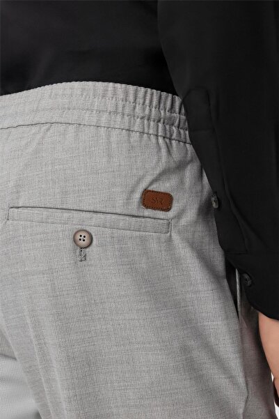 SÜVARİ Gri Slim Fit Düz Jogger Pantolon