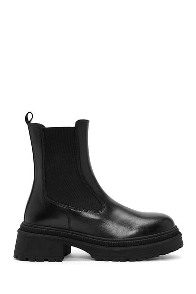 Derimod Women's Black Leather Chelsea Boots 24Wfd 512118