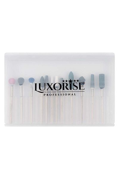 LUXORISE Set burghie pentru unghii pentru pilă electrică profesională, 12 buc.