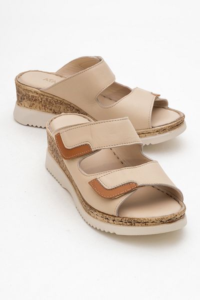 Ataköy Ayakkabı Women's Leather Slippers