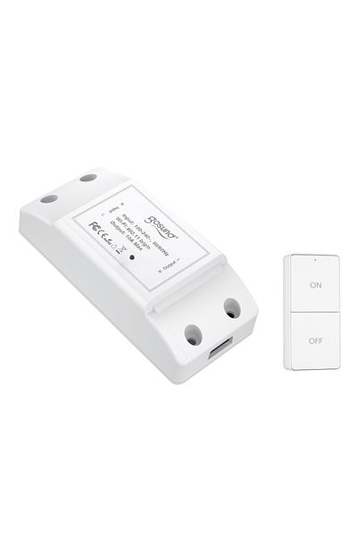Gosund Sw20 Smart Relay, Rf Remote Control: 915m Hz, Wi-fi 2.4 Ghz, 230v, 10a, Alexa/google, White