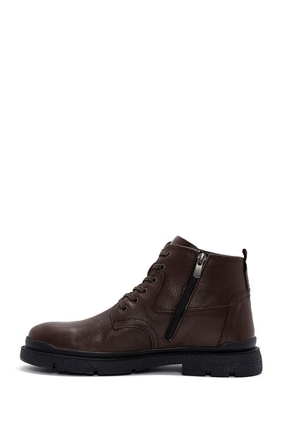 Derimod Men's Brown Leather Casual Boots - Zippered, 24wfd6806ft