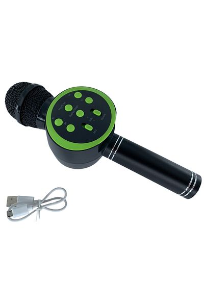 MACVI Microfon Karaoke Wireless Macvi® cu Boxa si Bluetooth V11, Portabil, Baterie Integrata, Verde