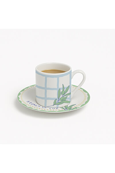 Genel Markalar Bon App Collection Olive Desenli Porselen Türk Kahvesi Fincanı...