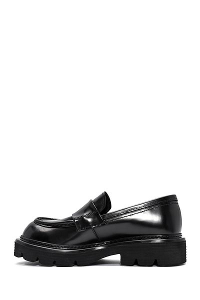 Derimod Men's Black Leather Casual Loafer 24Wfd 720022
