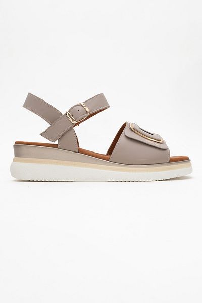 Ataköy Ayakkabı Women's Leather Buckle Sandals
