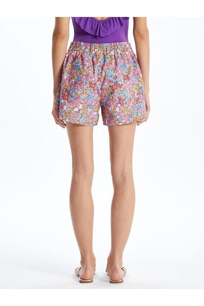 LC Waikiki Beli Lastikli Desenli Kadın Deniz Şortu (S4)