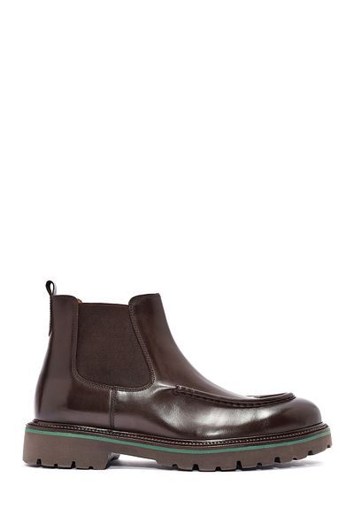 Derimod Men's Brown Leather Chelsea Boots 24Wfd 740218