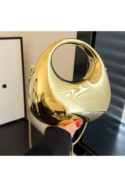 Zümrüt Oyuncakstore Acrylic Crescent Gold Bag