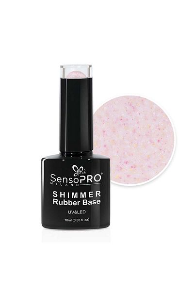 SensoPRO Milano Bază de cauciuc strălucitor SensoPRO Milano - #44 Sprinkled Spectacular, 10ml