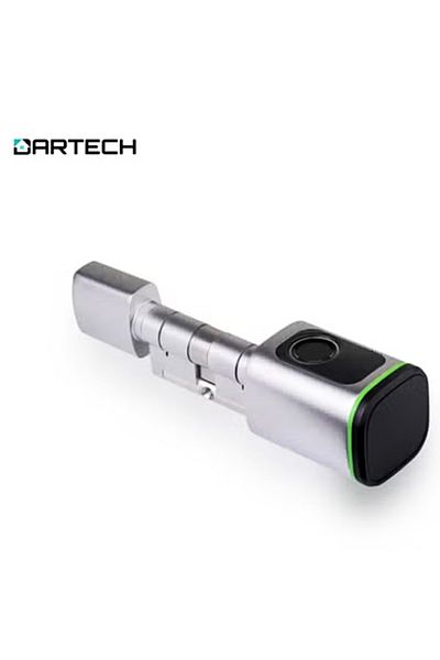 DarTech Dartek Smart Lock with 4-Way Unlock with Fingerprint, Card & App Fits Any Door - Global Version & Smart Home System - Silver