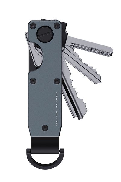 Louise Motto Keyx Burano Keychain, Minimalist, Stylish and Non-Swinging Premium Design - Metal Keychain